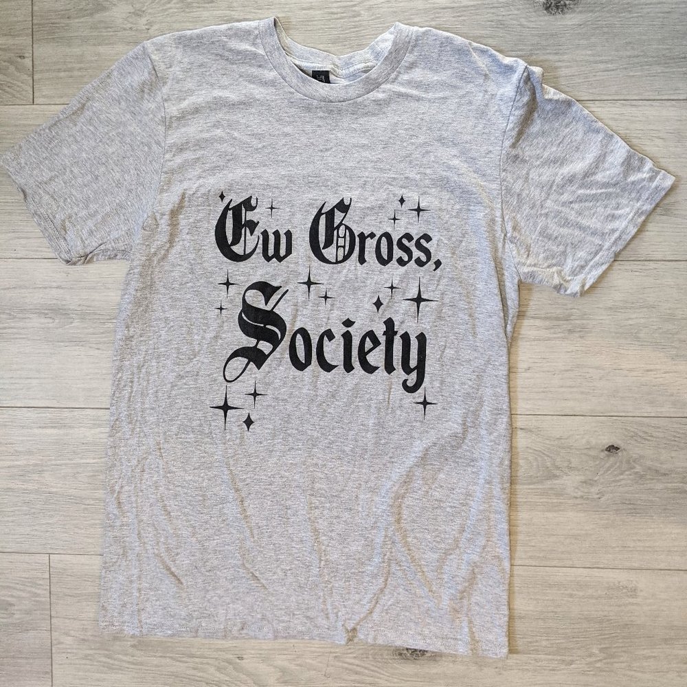 Ew Gross Society Graphic Gildan T Shirt Grey M